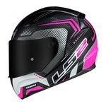 Capacete LS2 FF353 Rapid Doom - Preto Fosco Rosa