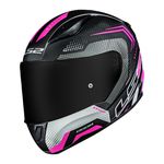 Capacete LS2 FF353 Rapid Doom - Preto Fosco Rosa