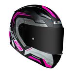 Capacete LS2 FF353 Rapid Doom - Preto Fosco Rosa