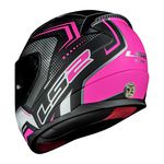 Capacete LS2 FF353 Rapid Doom - Preto Fosco Rosa