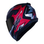 Capacete Norisk FF802 Razor Sharp - Preto Vermelho