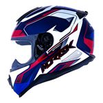 Capacete Norisk FF802 Razor Speedmax - Azul Branco Vermelho