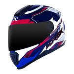 Capacete Norisk FF802 Razor Speedmax - Azul Branco Vermelho