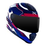 Capacete Norisk FF802 Razor Speedmax - Azul Branco Vermelho