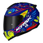 Capacete Norisk FF802 Razor Circus - Azul Amarelo