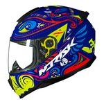 Capacete Norisk FF802 Razor Circus - Azul Amarelo