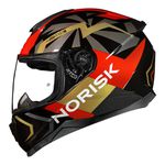 Capacete Norisk FF802 Razor Godspeed - Vermelho Dourado