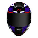 Capacete Norisk FF802 Razor Sharp - Azul Vermelho Branco