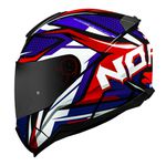 Capacete Norisk FF802 Razor Sharp - Azul Vermelho Branco