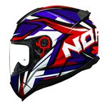 Capacete Norisk FF802 Razor Sharp - Azul Vermelho Branco