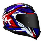 Capacete Norisk FF802 Razor Sharp - Azul Vermelho Branco