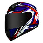 Capacete Norisk FF802 Razor Sharp - Azul Vermelho Branco