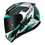 Capacete Norisk FF802 Razor Speedmax - Preto/Branco/Verde