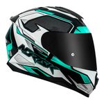Capacete Norisk FF802 Razor Speedmax - Preto/Branco/Verde