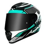 Capacete Norisk FF802 Razor Speedmax - Preto/Branco/Verde