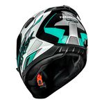 Capacete Norisk FF802 Razor Speedmax - Preto/Branco/Verde