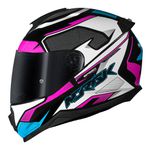 Capacete Norisk FF802 Razor Speedmax - Branco Rosa Azul