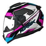 Capacete Norisk FF802 Razor Speedmax - Branco Rosa Azul
