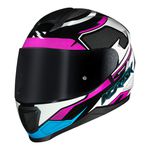 Capacete Norisk FF802 Razor Speedmax - Branco Rosa Azul
