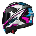 Capacete Norisk FF802 Razor Speedmax - Branco Rosa Azul