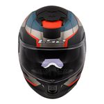Capacete LS2 FF808 Stream 2 Road - Preto Fosco Azul Laranja