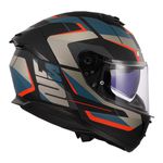 Capacete LS2 FF808 Stream 2 Road - Preto Fosco Azul Laranja
