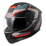 Capacete LS2 FF808 Stream 2 Road - Preto Fosco Azul Laranja
