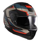 Capacete LS2 FF808 Stream 2 Road - Preto Fosco Azul Laranja