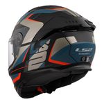 Capacete LS2 FF808 Stream 2 Road - Preto Fosco Azul Laranja