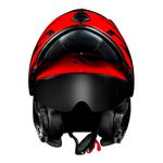 Capacete Norisk Ff345 Route Articulado Charge - Preto Vermelho Amarelo (Viseira Solar)