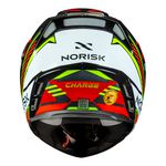 Capacete Norisk Ff345 Route Articulado Charge - Preto Vermelho Amarelo (Viseira Solar)