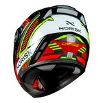 Capacete Norisk Ff345 Route Articulado Charge - Preto Vermelho Amarelo (Viseira Solar)