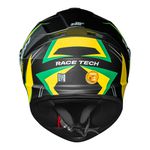 Capacete Race Tech Hit Fuzzy - Preto/Amarelo