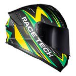 Capacete Race Tech Hit Fuzzy - Preto/Amarelo