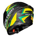 Capacete Race Tech Hit Fuzzy - Preto/Amarelo