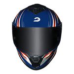 Capacete Race Tech Hit Fuzzy - Azul/Laranja