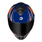 Capacete Race Tech Hit Fuzzy - Azul/Laranja