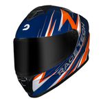 Capacete Race Tech Hit Fuzzy - Azul/Laranja