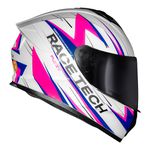 Capacete Race Tech Hit Fuzzy - Branco/Rosa