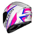 Capacete Race Tech Hit Fuzzy - Branco/Rosa