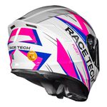 Capacete Race Tech Hit Fuzzy - Branco/Rosa