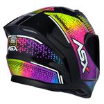 Capacete Asx City Storm - Preto/Colors 