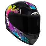 Capacete Asx City Storm - Preto/Colors 