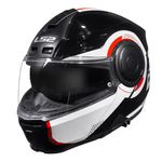Capacete LS2 Articulado FF902 Scope Arch - Branco Vermelho