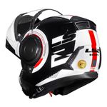 Capacete LS2 Articulado FF902 Scope Arch - Branco Vermelho
