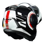 Capacete LS2 Articulado FF902 Scope Arch - Branco Vermelho