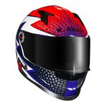 Capacete Ls2 Ff358 Speedy - Branco Roxo Laranja