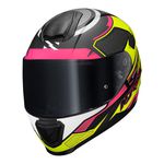 Capacete Norisk FF802 Razor Speedmax - Preto Amarelo Rosa