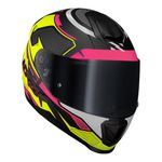 Capacete Norisk FF802 Razor Speedmax - Preto Amarelo Rosa