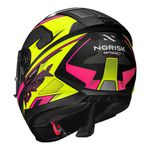 Capacete Norisk FF802 Razor Speedmax - Preto Amarelo Rosa